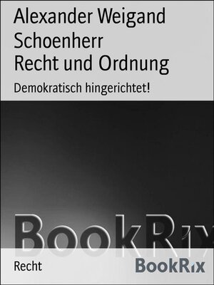 cover image of Recht und Ordnung
